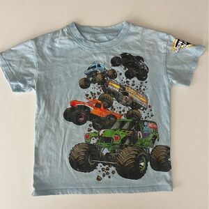 Monster Truck Adventure Kids Tee - Light Blue